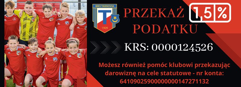 MKS Tarnovia - 1,5% podatku